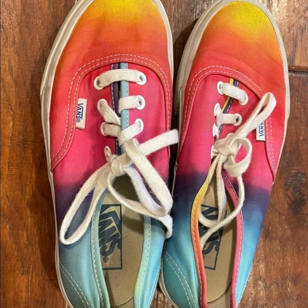 VANS Unisex Tie Dye Rainbow Sneakers. Size 6.5 Big Girls/Women’s; Size 5 Men’s.